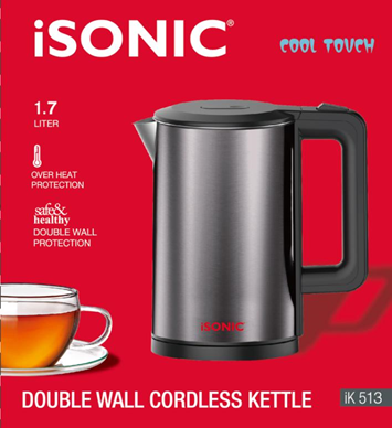 iSONIC DOUBLE WALL CORDLESS KETTLE